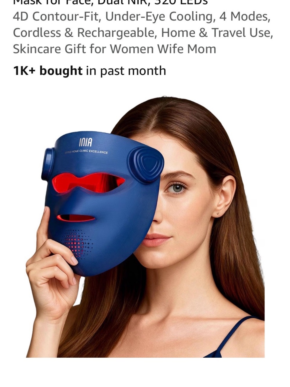NEW IN BOX INIA RED LIGHT MASK